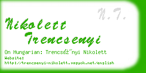 nikolett trencsenyi business card